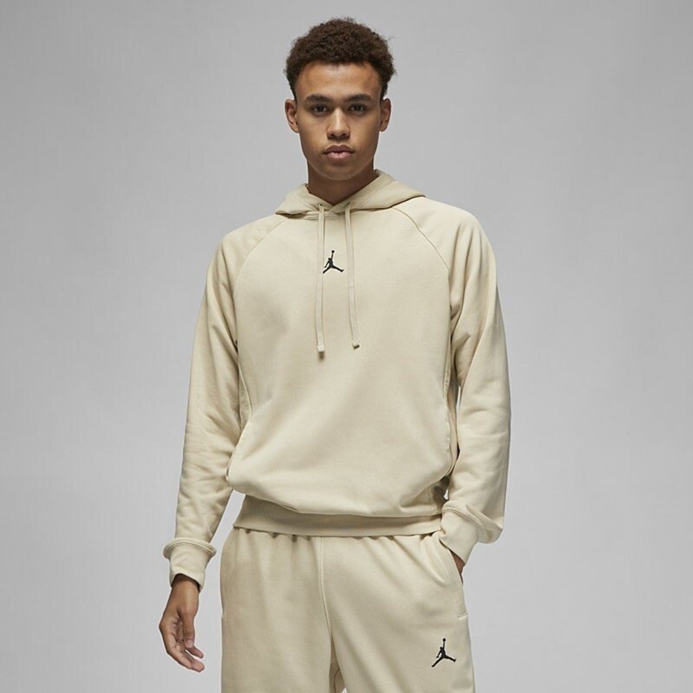 Jordan Fleece Crossover Pullover‎ Hoodie Mens Sz XL Rattan/Black DQ7327 Jumpman